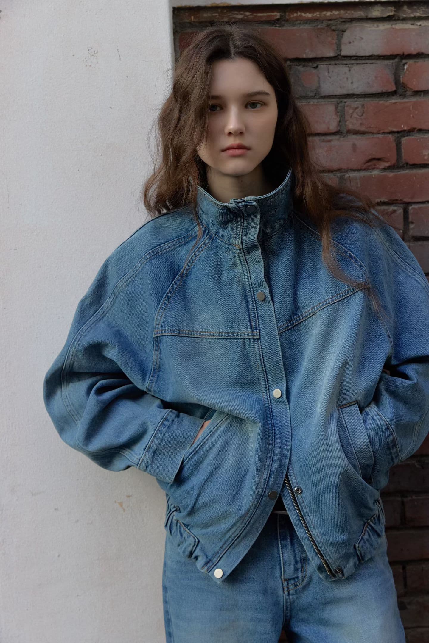 [FOUNDATION] Rough Washed Denim Wide Pants 9