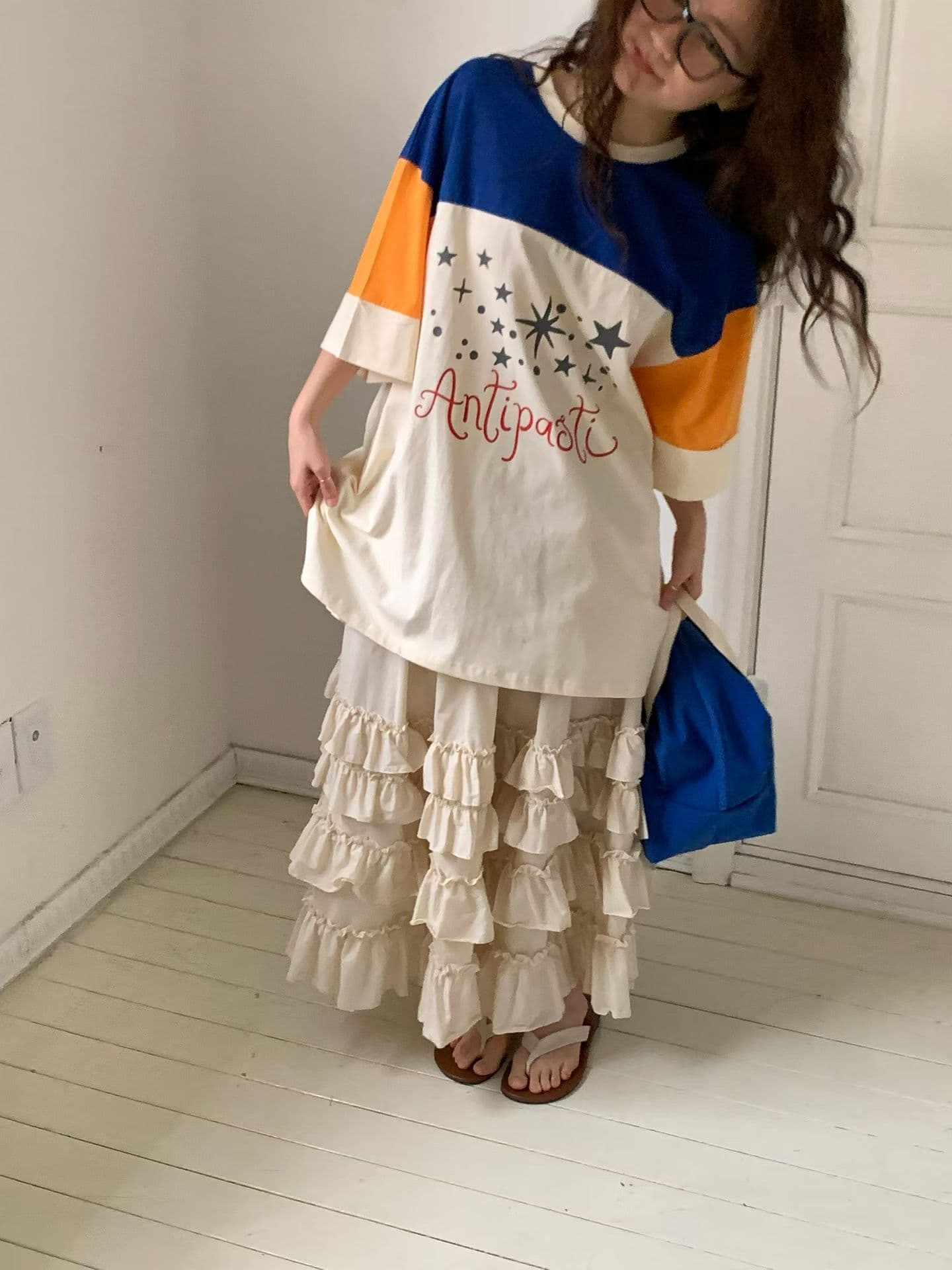 [VENTI] Twinkle Color-Block Short Sleeve T-Shirt 7