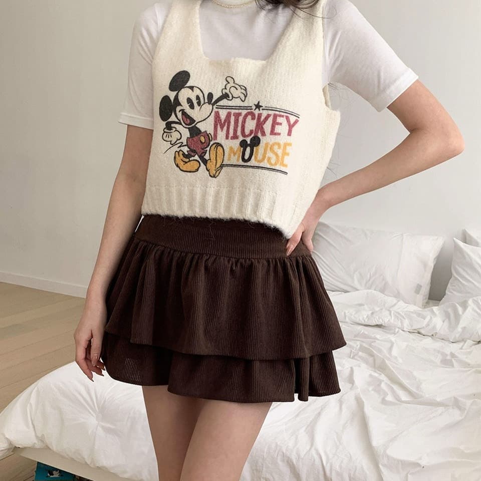 (Official Licensed Disney) [NEON FISH] Mickey Slit Vest 1