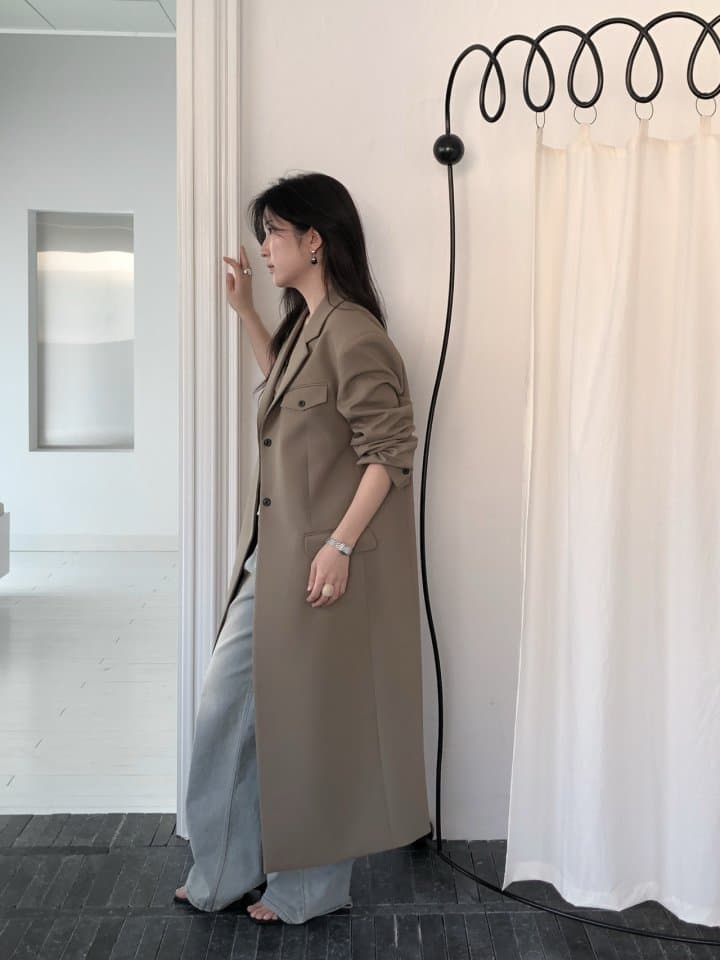 [LE BUTTER] Noir Long Coat 7