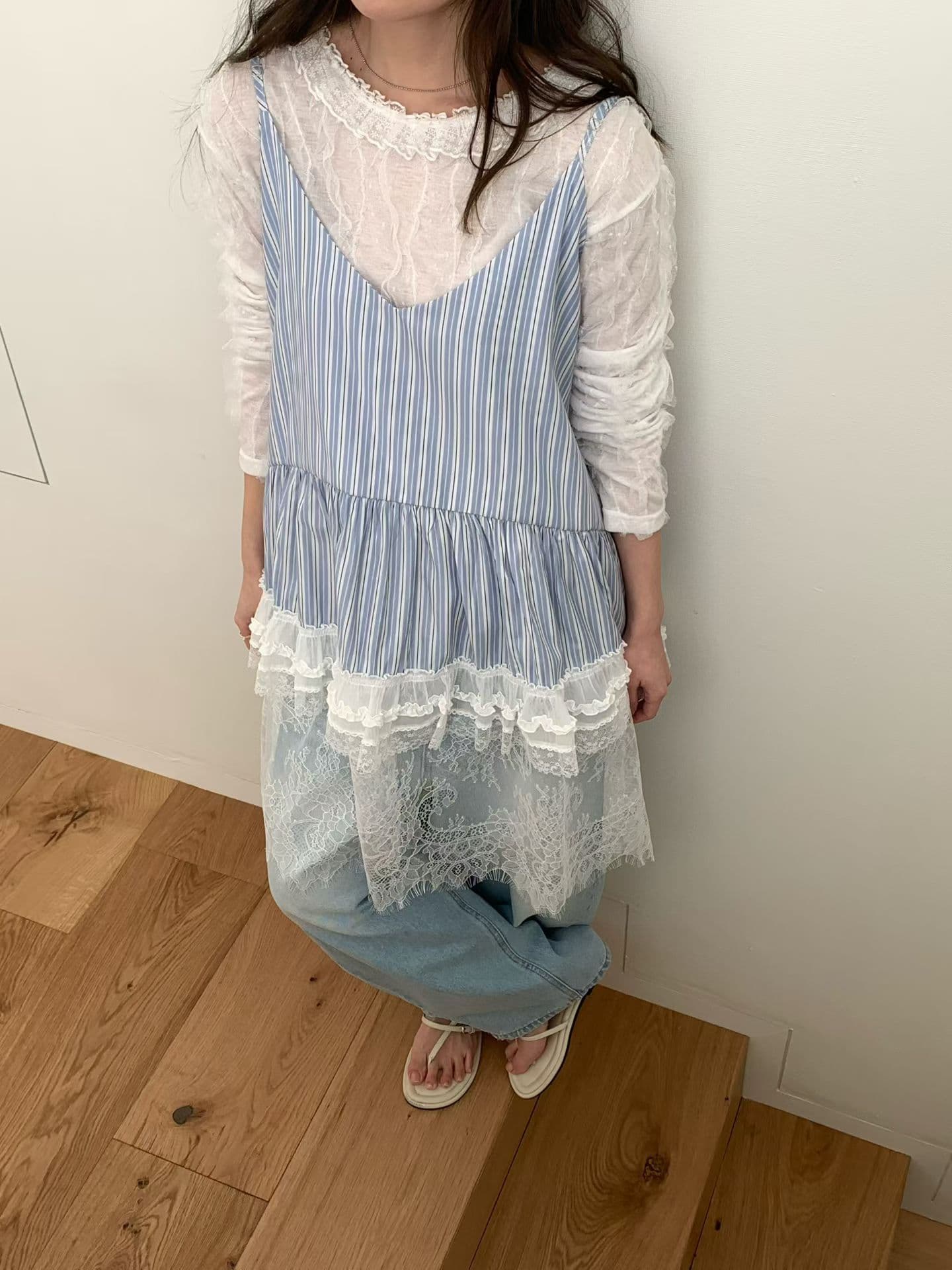 [VENTI] Kklo Knit Lace Dress 6