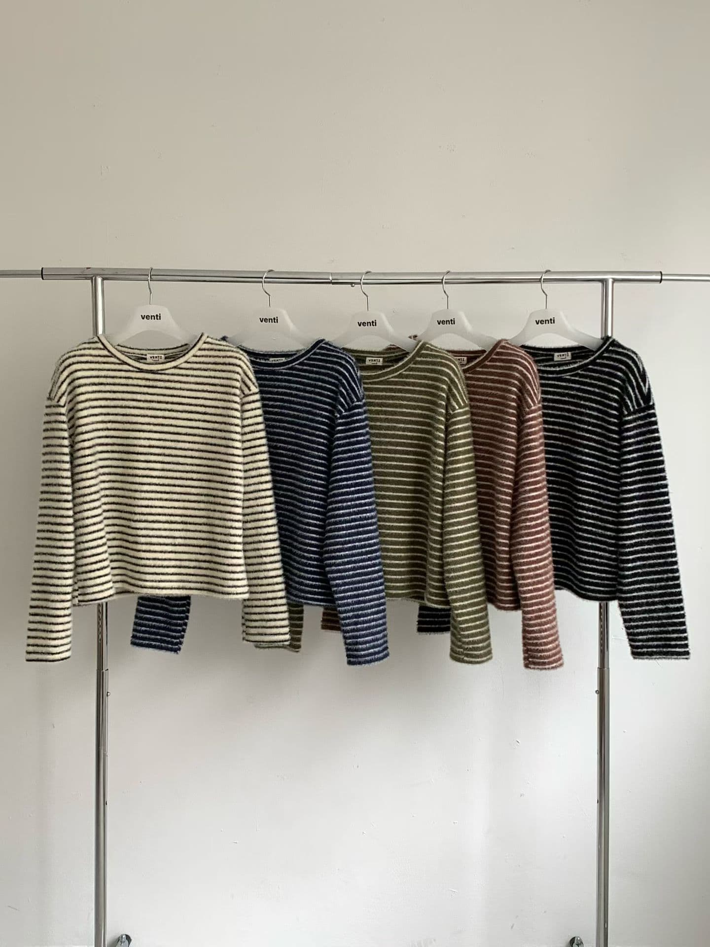 [VENTI] Hairy Striped T-Shirt 5