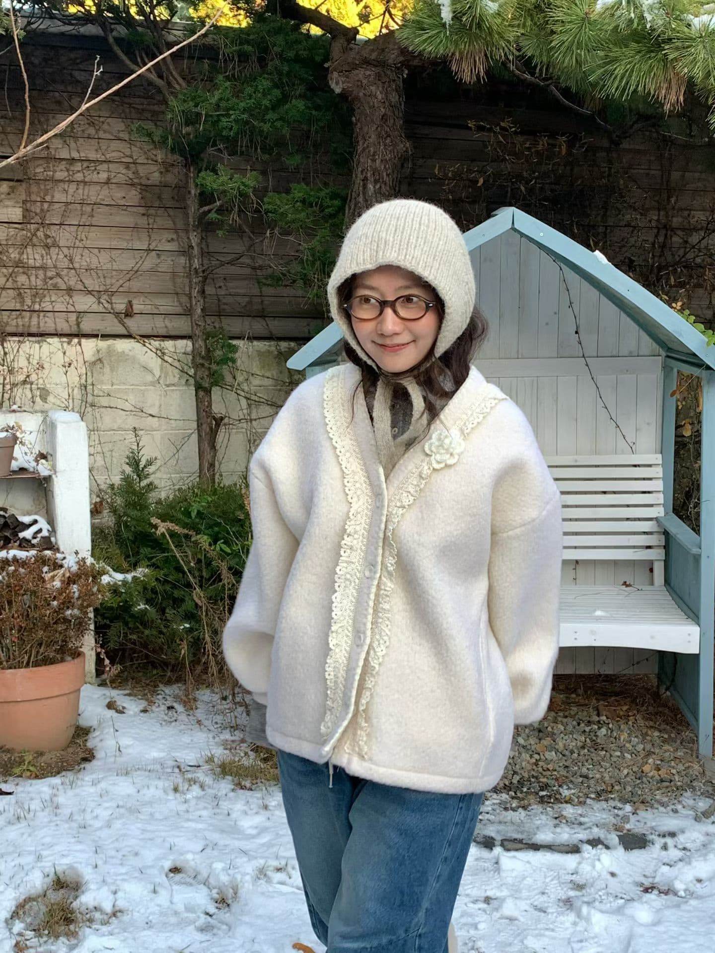 [VENTI] Teddy Boucle Cardigan 7