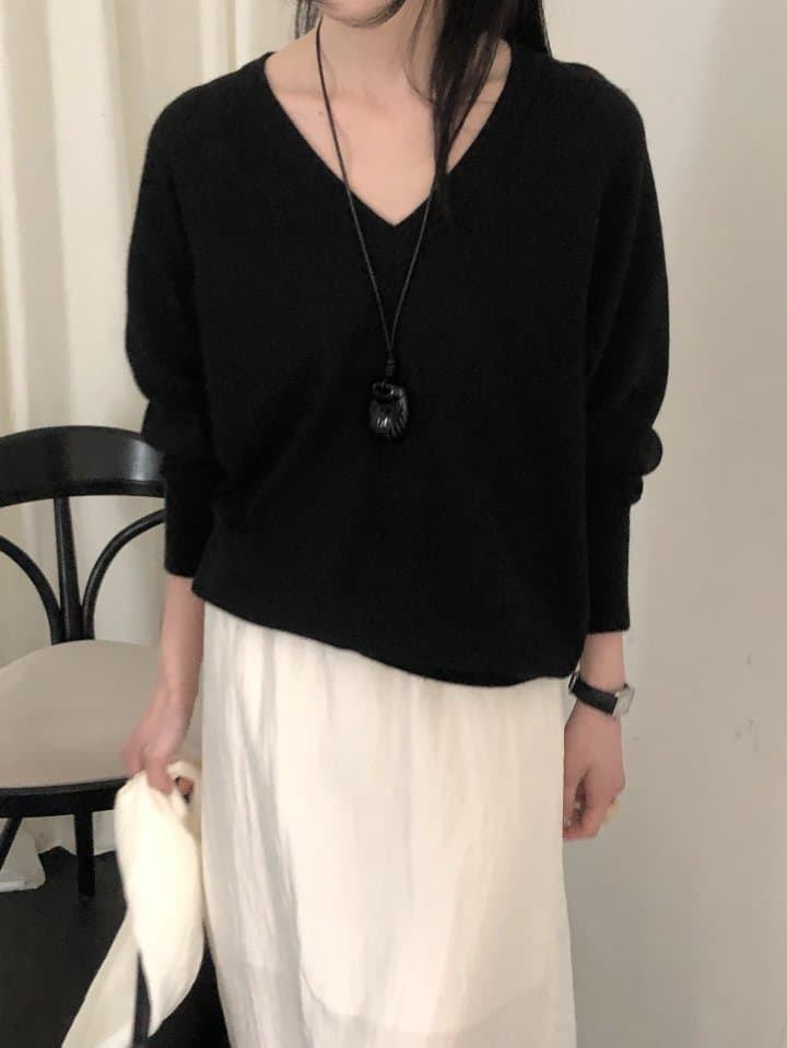 [LE BUTTER] Neuroe V-Neck Knit 8