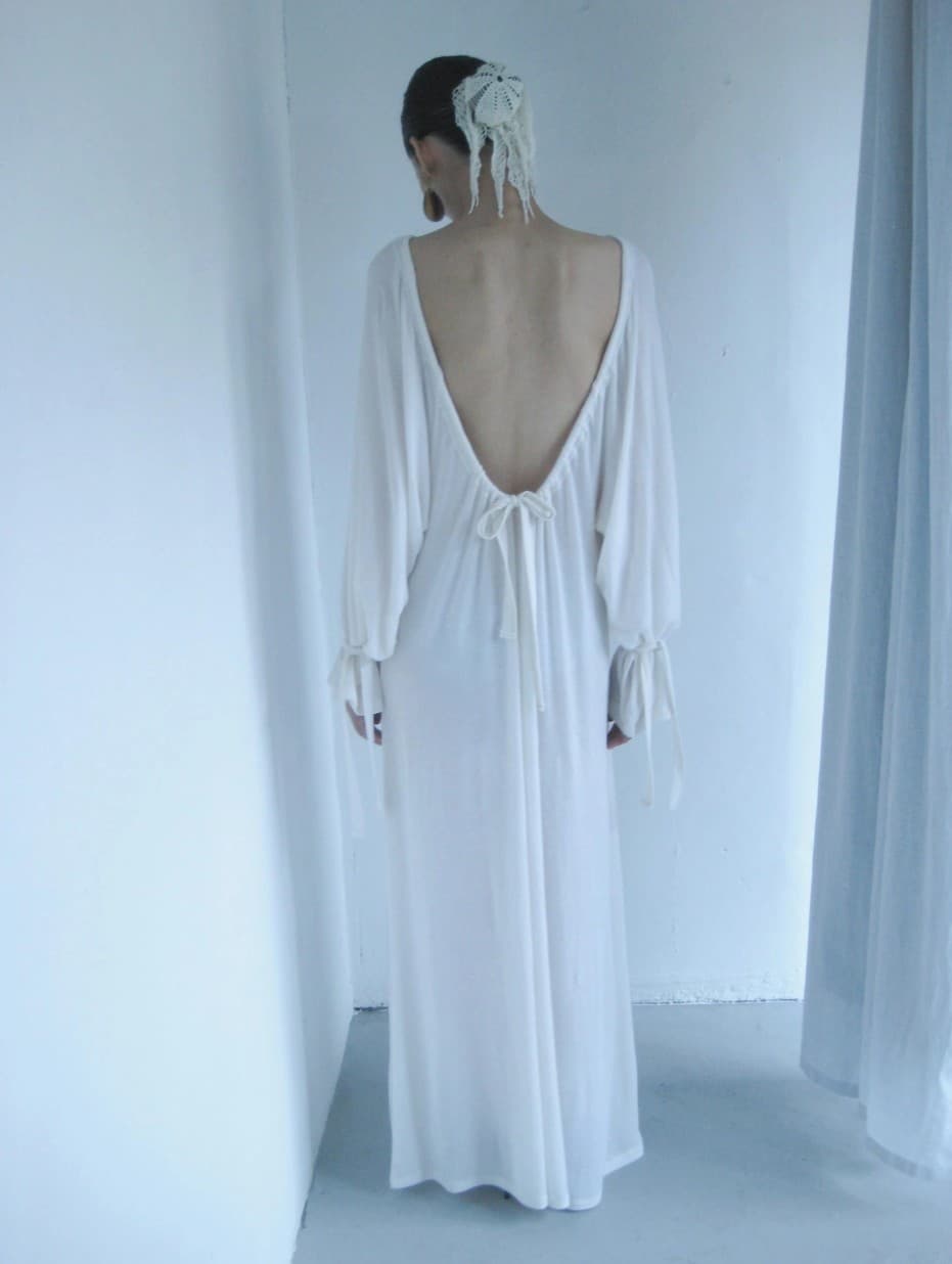 [TEXTURE] Min Open-Back Shirred Dress 6