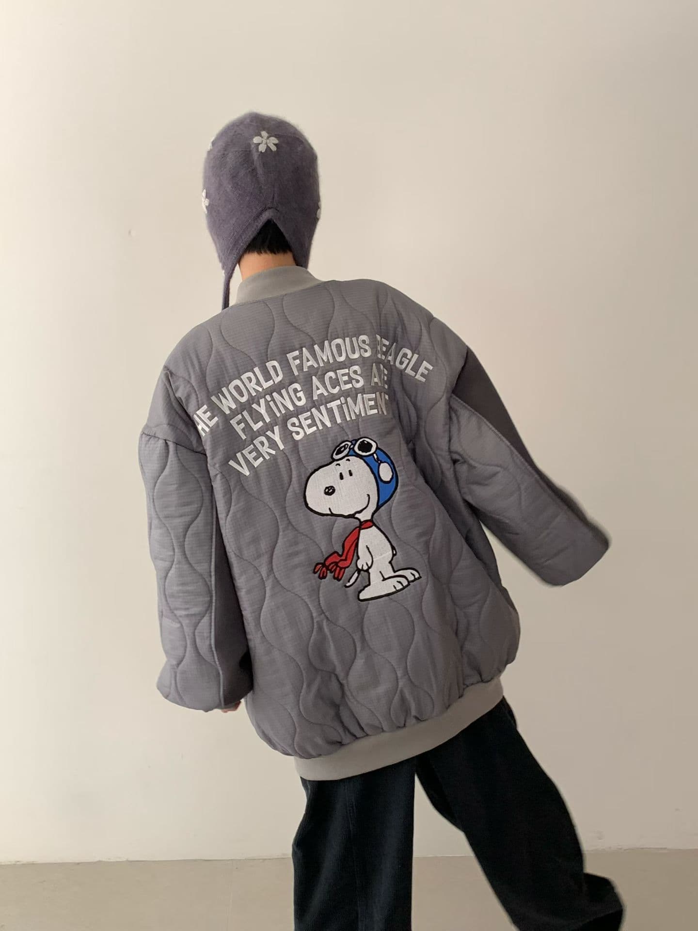 (Official Licensed Peanuts Snoopy) [VENTI] Snoopy Quilted Jumper 5