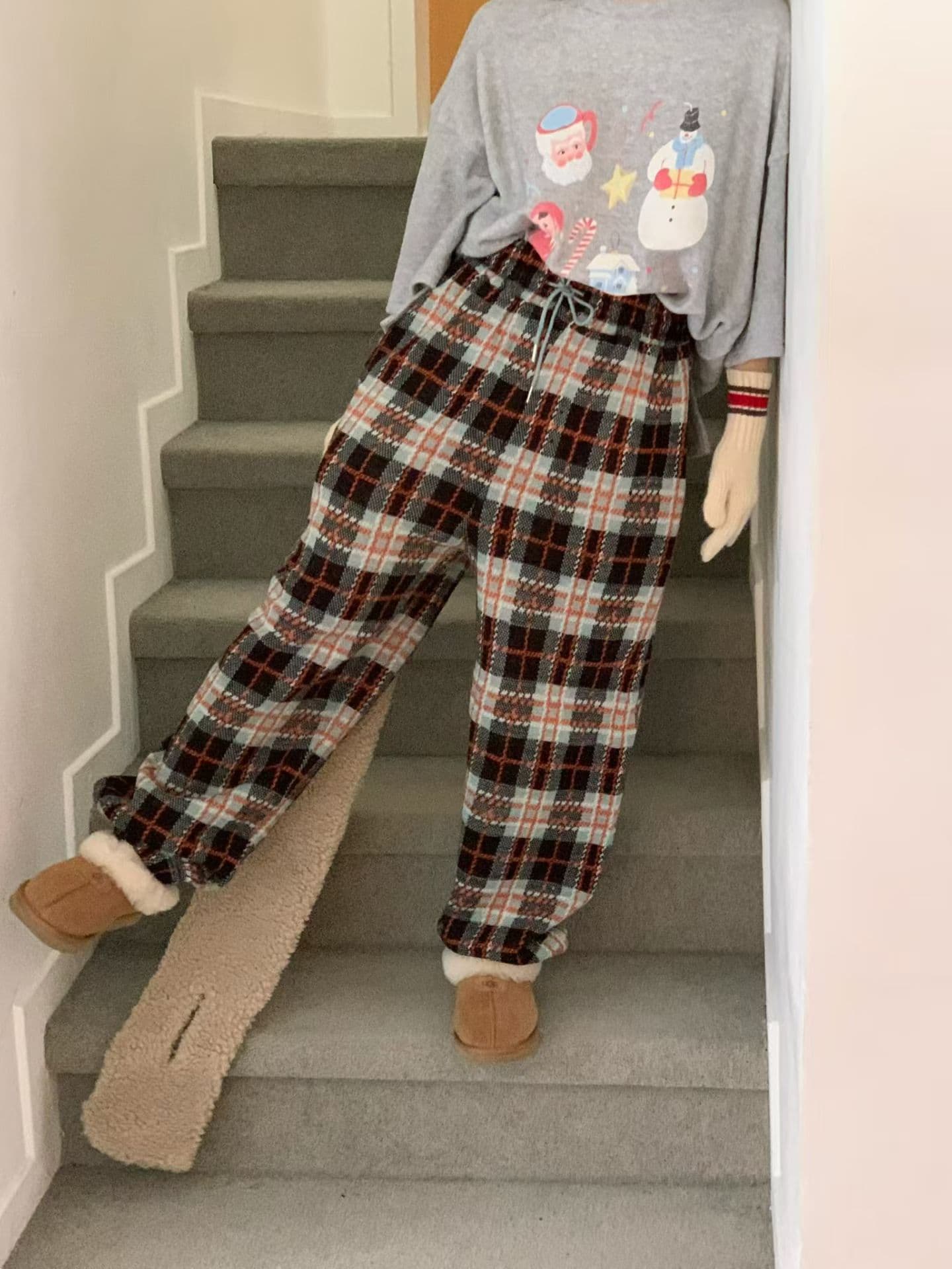 [VENTI] Pie Check Jogger Pants 5