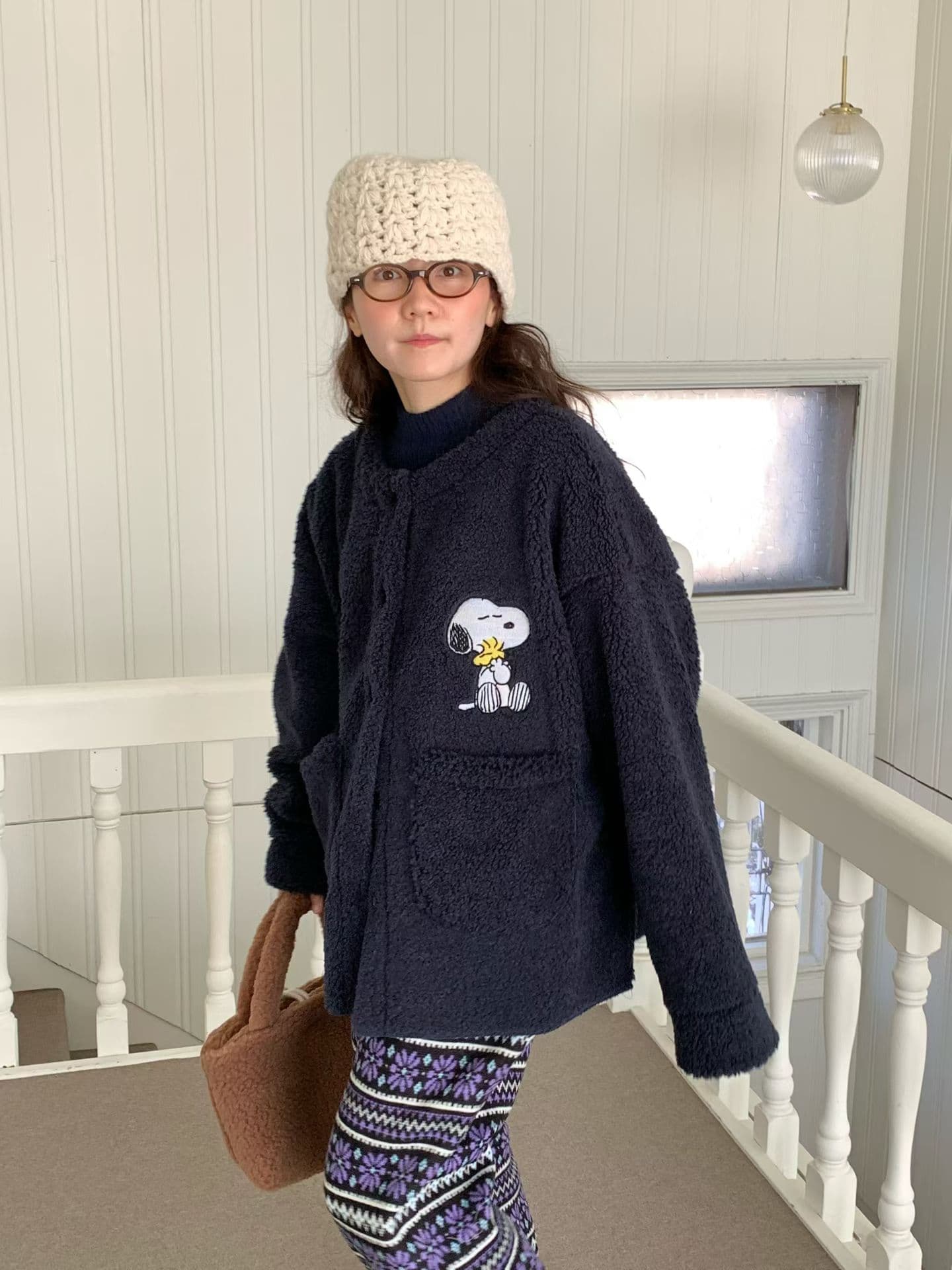 (Official Licensed Peanuts Snoopy) [VENTI] Fleece Snoopy Jacket 10