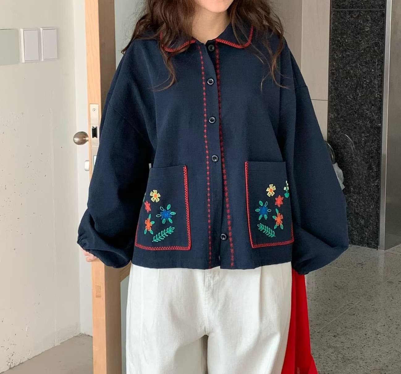 [VENTI] Cookie Smock Floral Jacket 2
