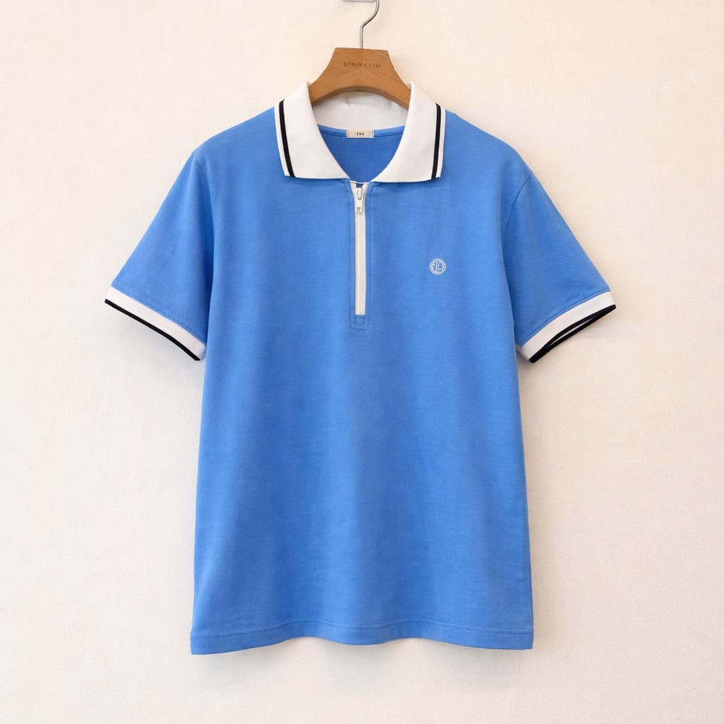 [FAV] Zipper Detail Pique Polo 1