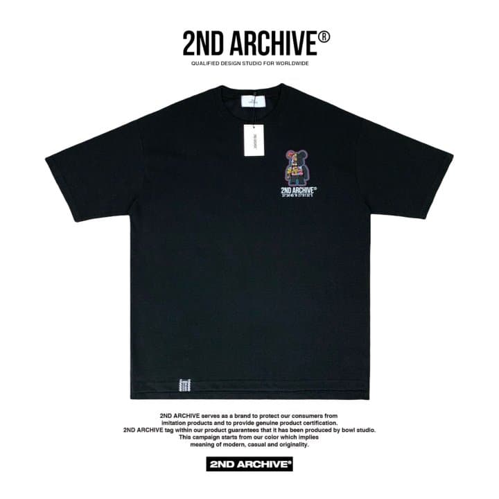 [2ND ARCHIVE] Sticker Reflective Bear Short Sleeve T-Shirt 4