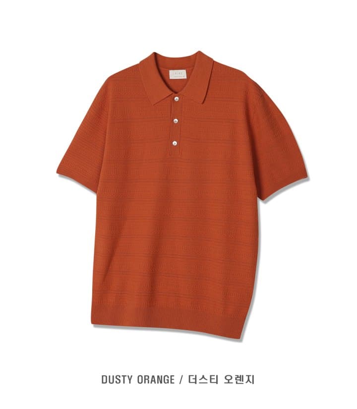 [LAINE] Ethnic Collared Short Sleeve Knit 7