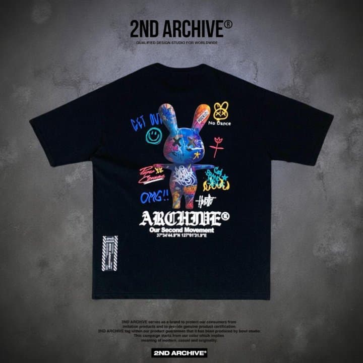 [2ND ARCHIVE] Graffiti Rabbit Short Sleeve T-Shirt 10