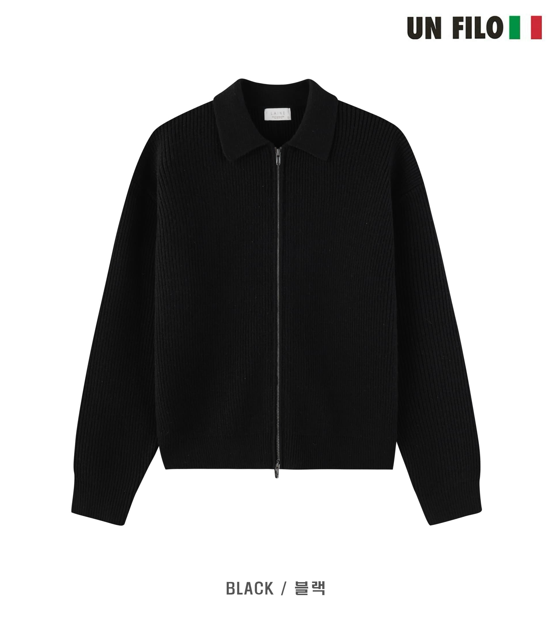 [LAINE] Impressive Collared Zip-up Knit 7