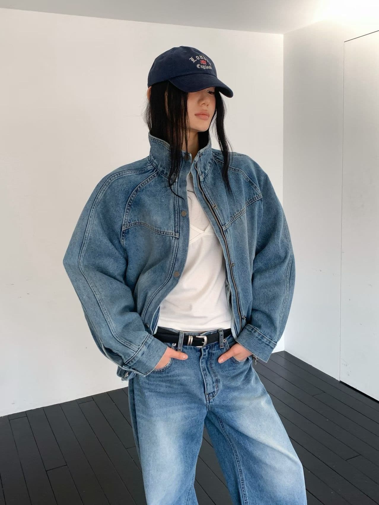 [FOUNDATION] Rough Denim Two-Way Blouson Jumper 7