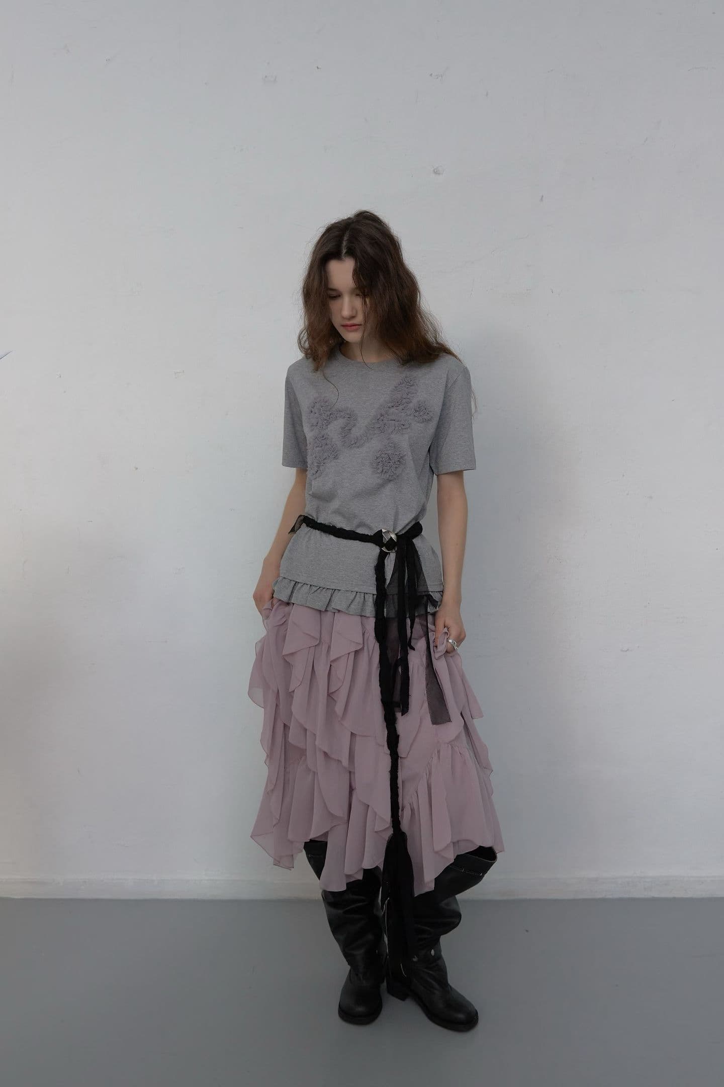 [FOUNDATION] Mongju Tiered Frill Banded Skirt 3
