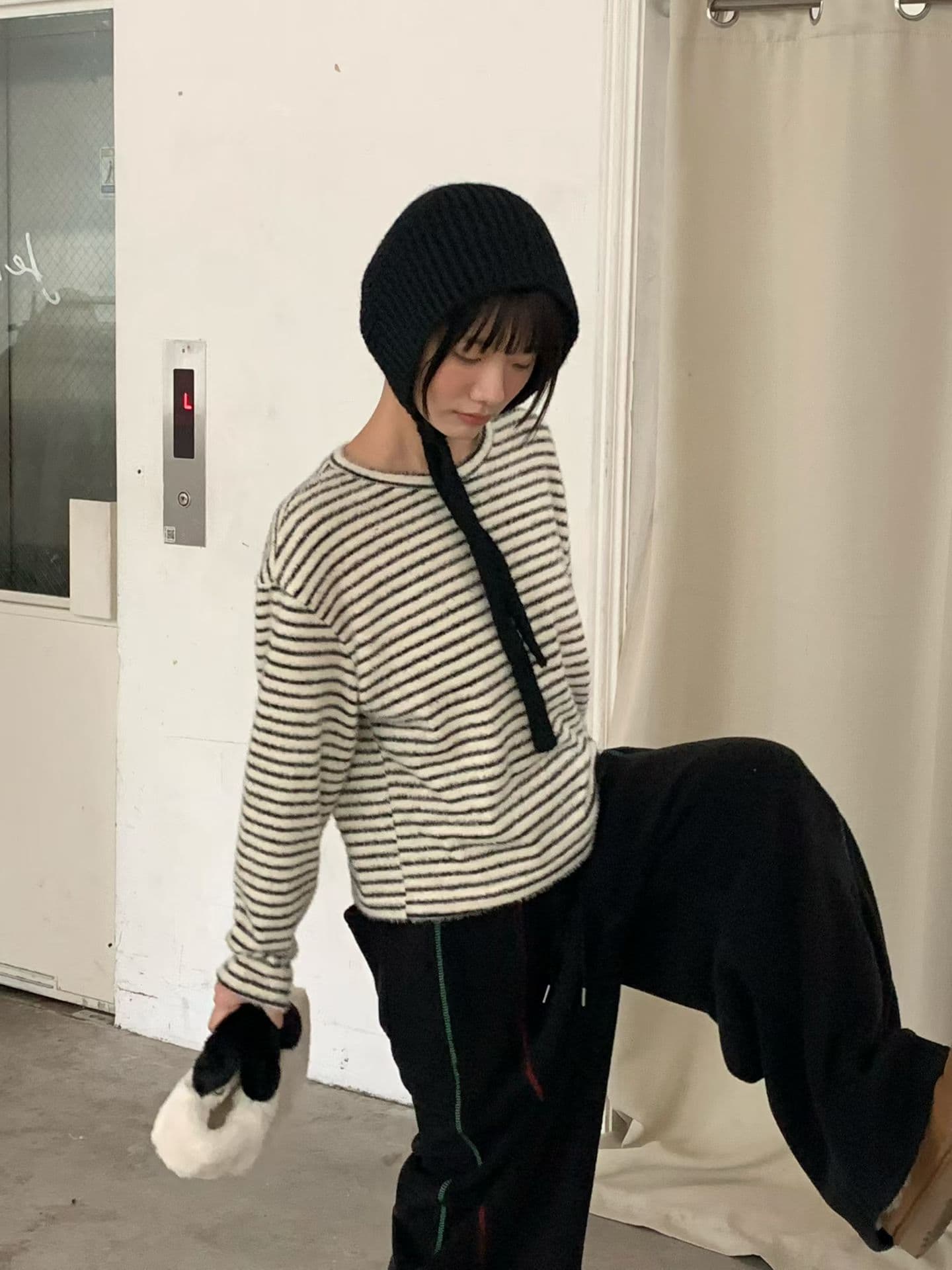 [VENTI] Hairy Striped T-Shirt 3