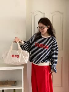 [VENTI] Paraha Striped Sweatshirt 3
