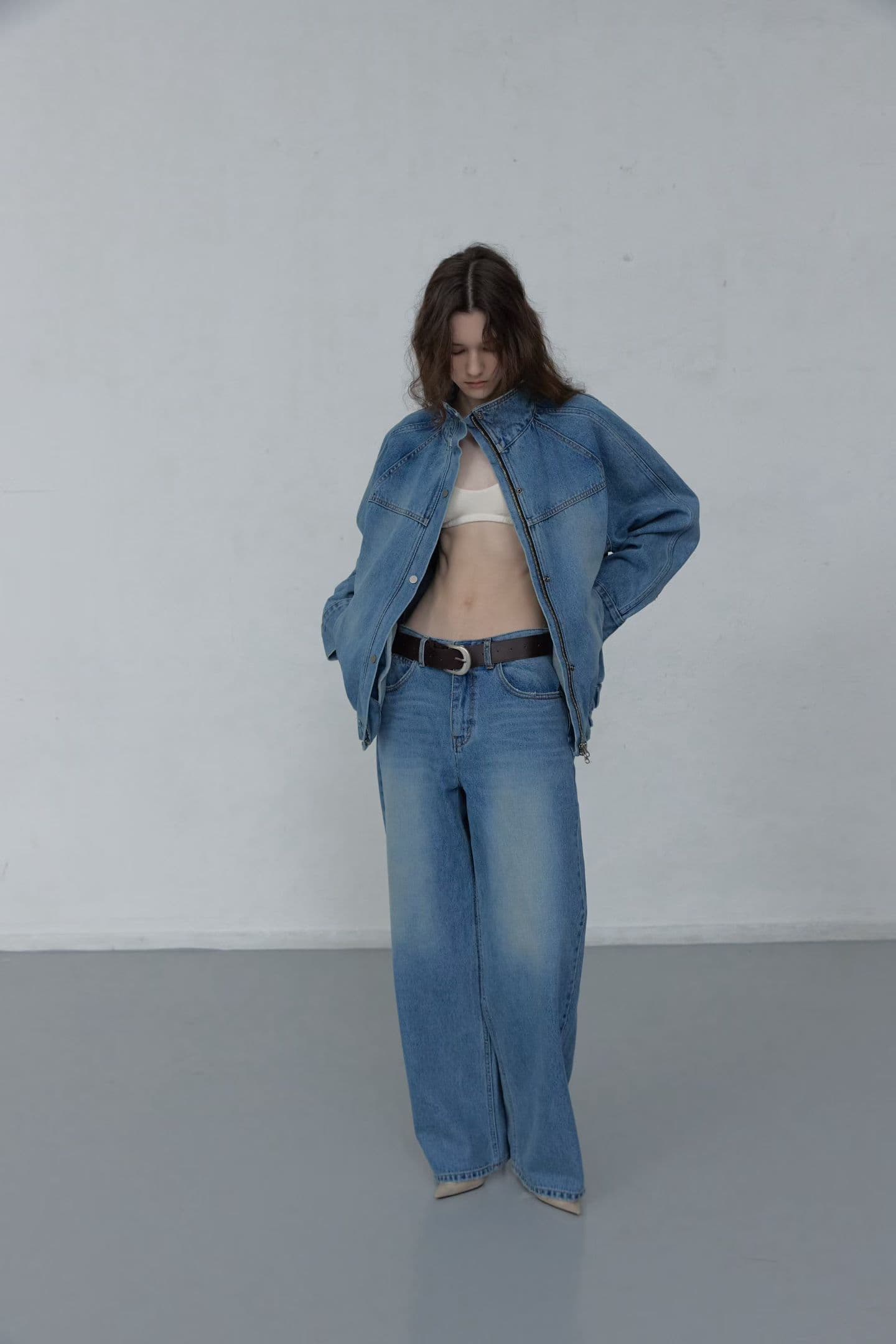 [FOUNDATION] Rough Denim Two-Way Blouson Jumper 5