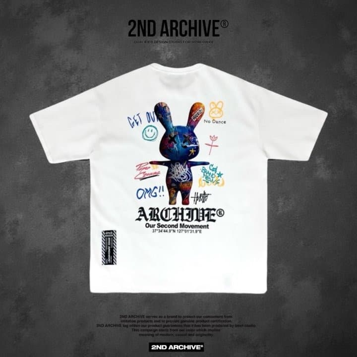 [2ND ARCHIVE] Graffiti Rabbit Short Sleeve T-Shirt 1