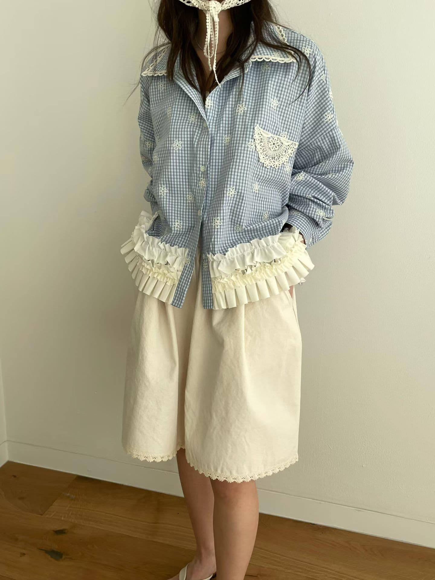 [VENTI] Jeje Frill Lace Jacket 2