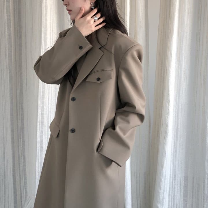 [LE BUTTER] Noir Long Coat 1
