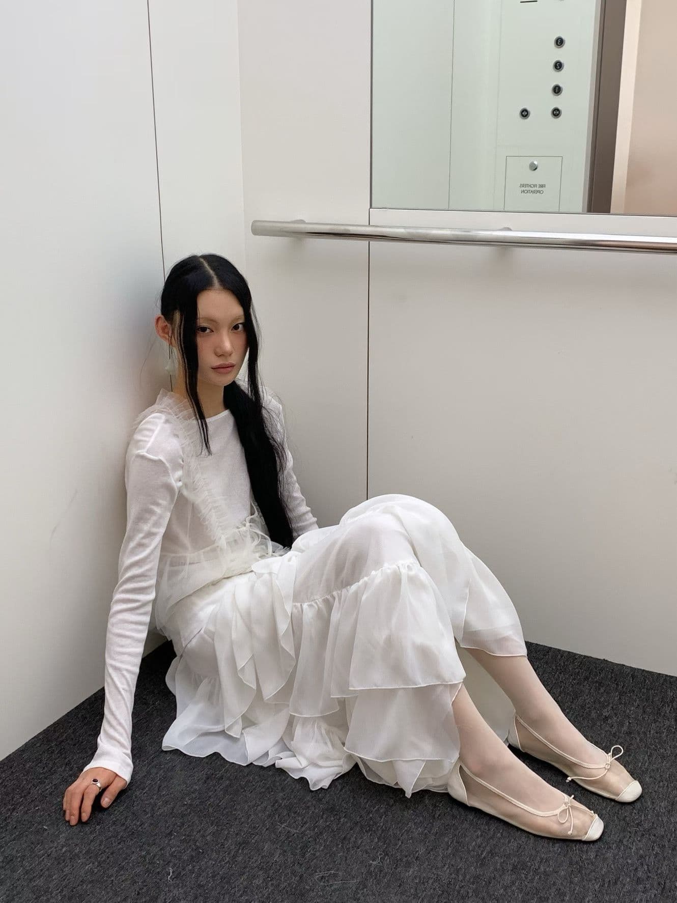 [FOUNDATION] Mongju Tiered Frill Banded Skirt 9