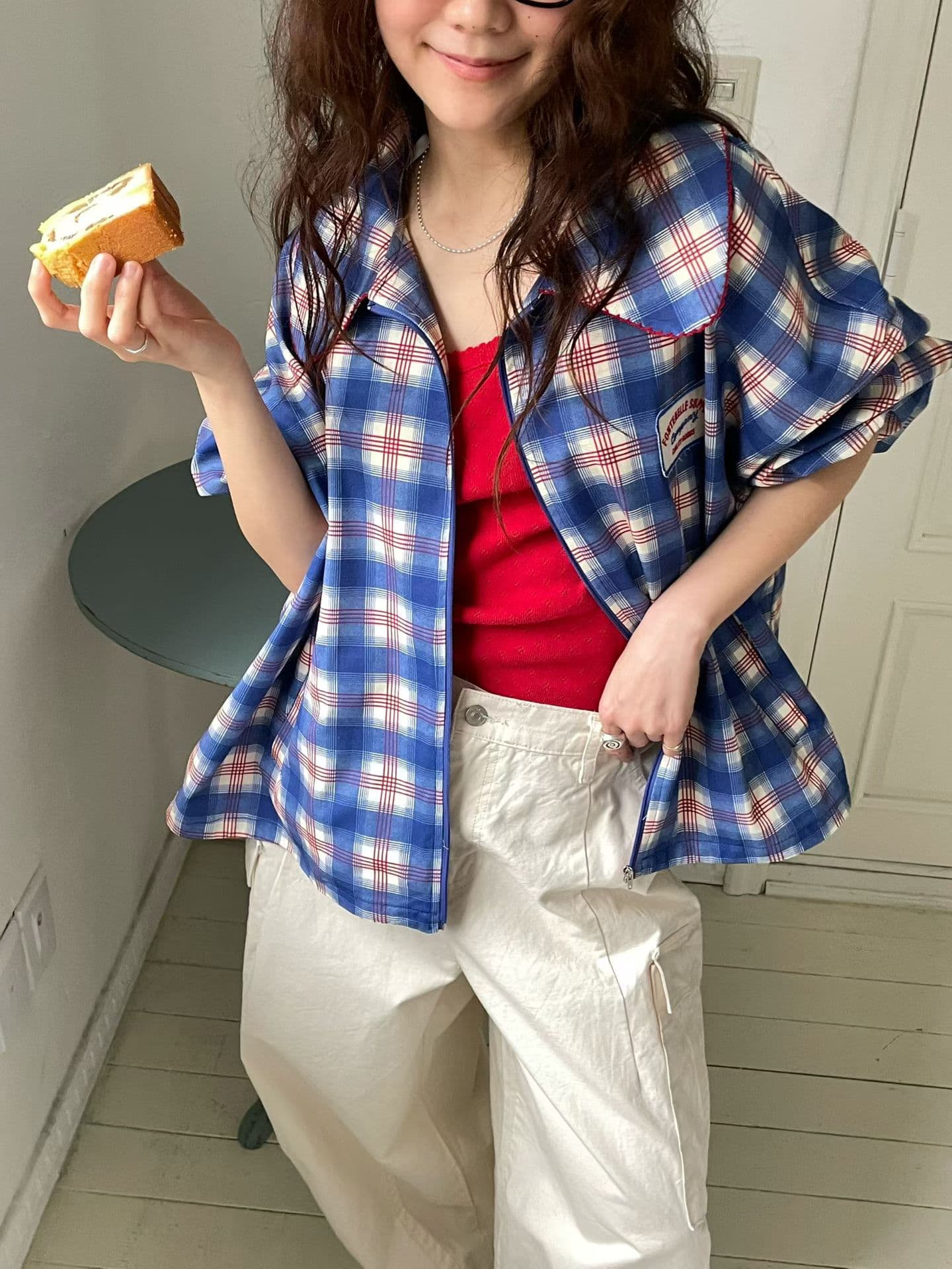 [VENTI] Crew Checked Jacket 6