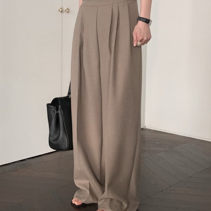[LE BUTTER] Pebble Wool Slacks 1