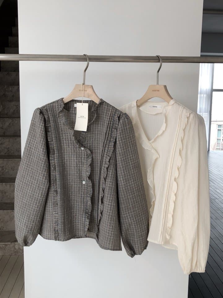 [LE BUTTER] Jane Frill Blouse 7