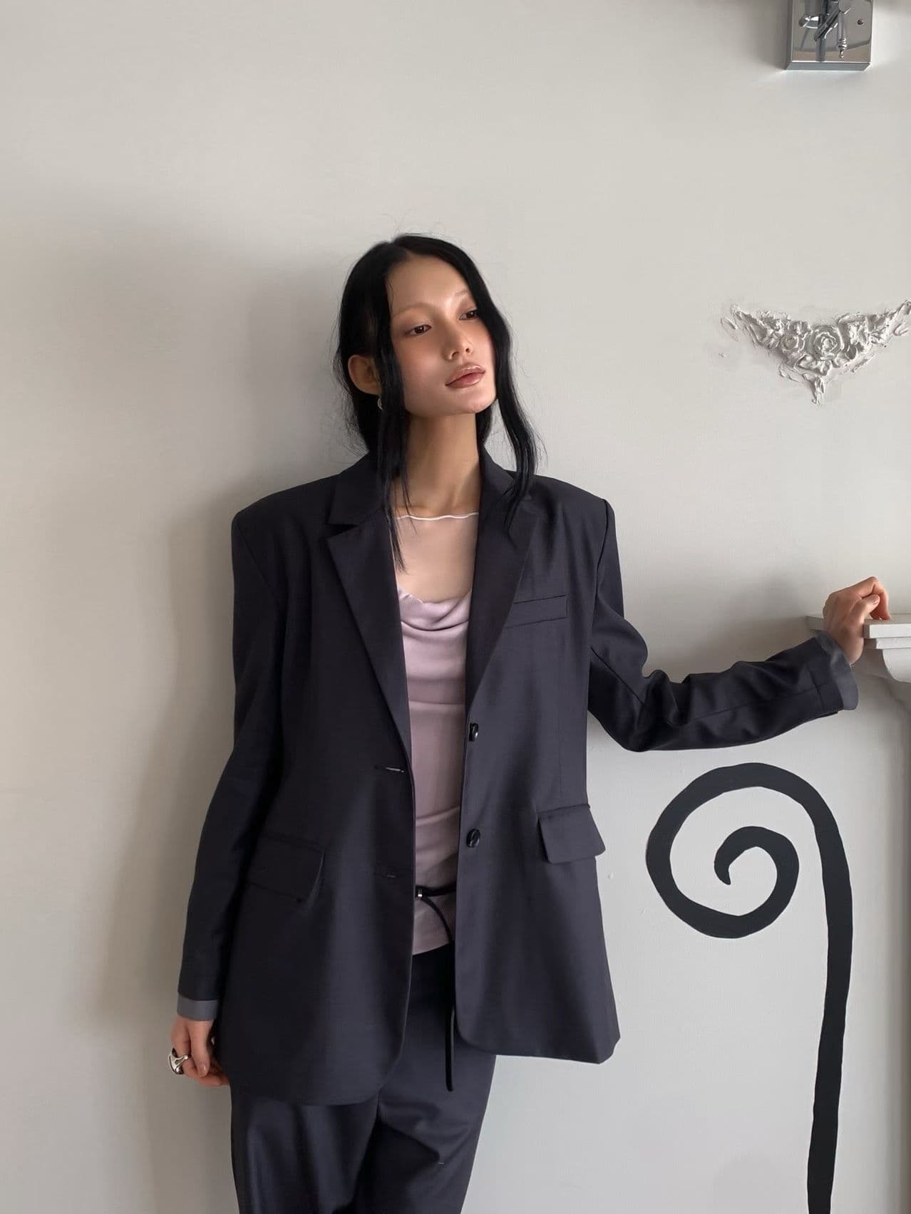 [FOUNDATION] Nine Sleeve Color-Block Jacket 5