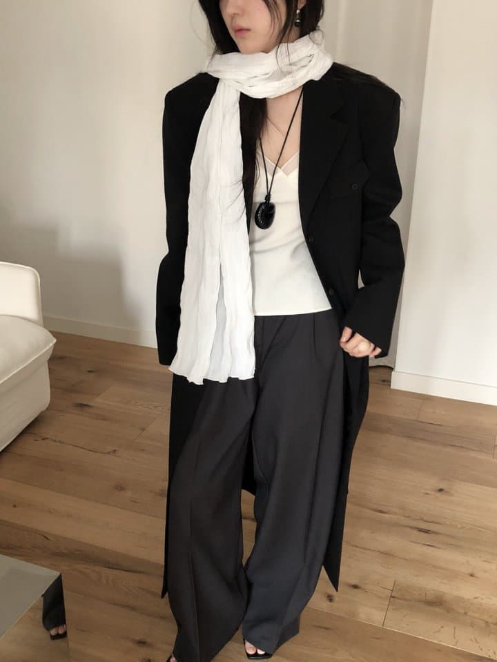 [LE BUTTER] Noir Long Coat 8