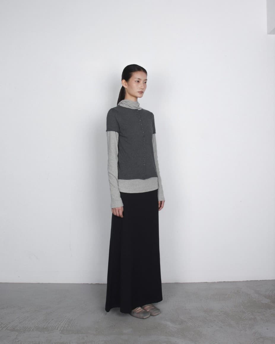 [TEXTURE] Ging Maxi Flared Skirt 10