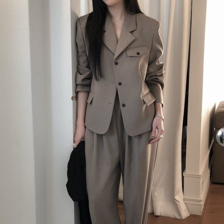 [LE BUTTER] Pebble Wool Jacket 1