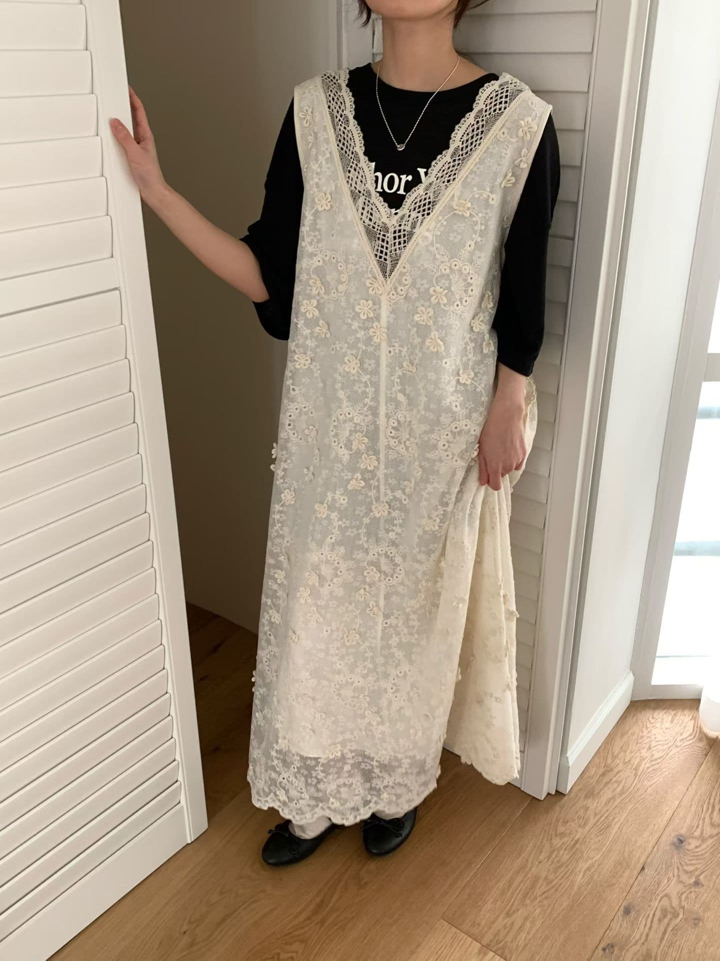 [VENTI] Euro Lace Sleeveless Dress 4