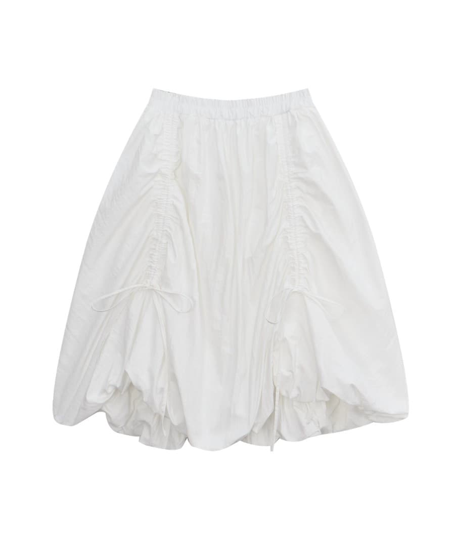 [TEXTURE] Kin Banded Shirred Balloon Skirt 4