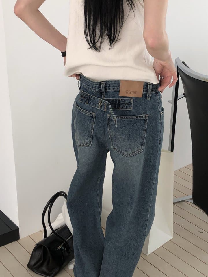 [LE BUTTER] Bijo Brushed Denim Pants 8
