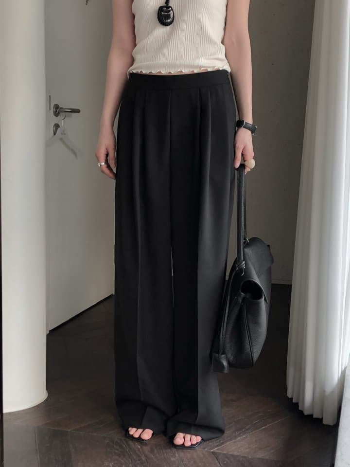 [LE BUTTER] Pebble Wool Slacks 5