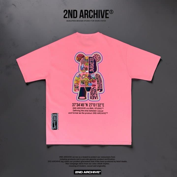 [2ND ARCHIVE] Sticker Reflective Bear Short Sleeve T-Shirt 7