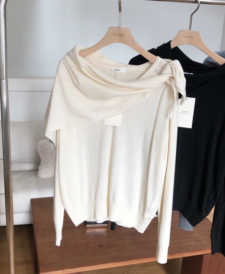 [LE BUTTER] Muffler Cashmere Knit 6