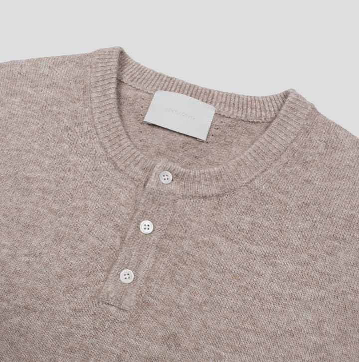 [GENTLE COVER] Ness Daily Henley Neck Knit 3