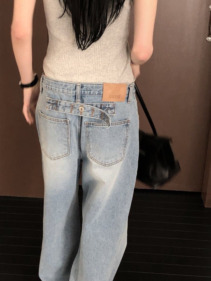 [LE BUTTER] Bijo Brushed Denim Pants 4