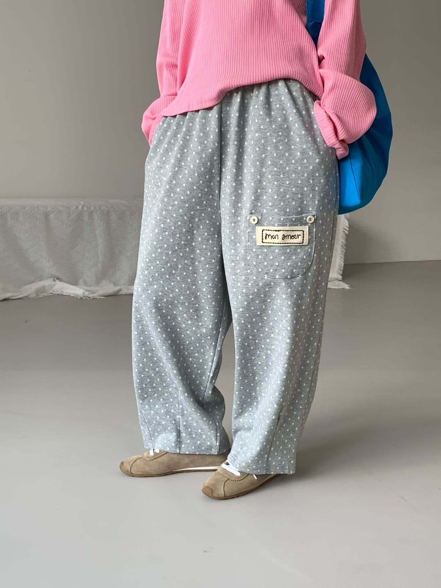 [VENTI] Polka Dot Pocket Pants 10