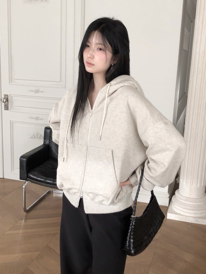 [LE BUTTER] Oversized Zip-up Hoodie 3