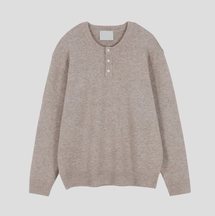 [GENTLE COVER] Ness Daily Henley Neck Knit 5