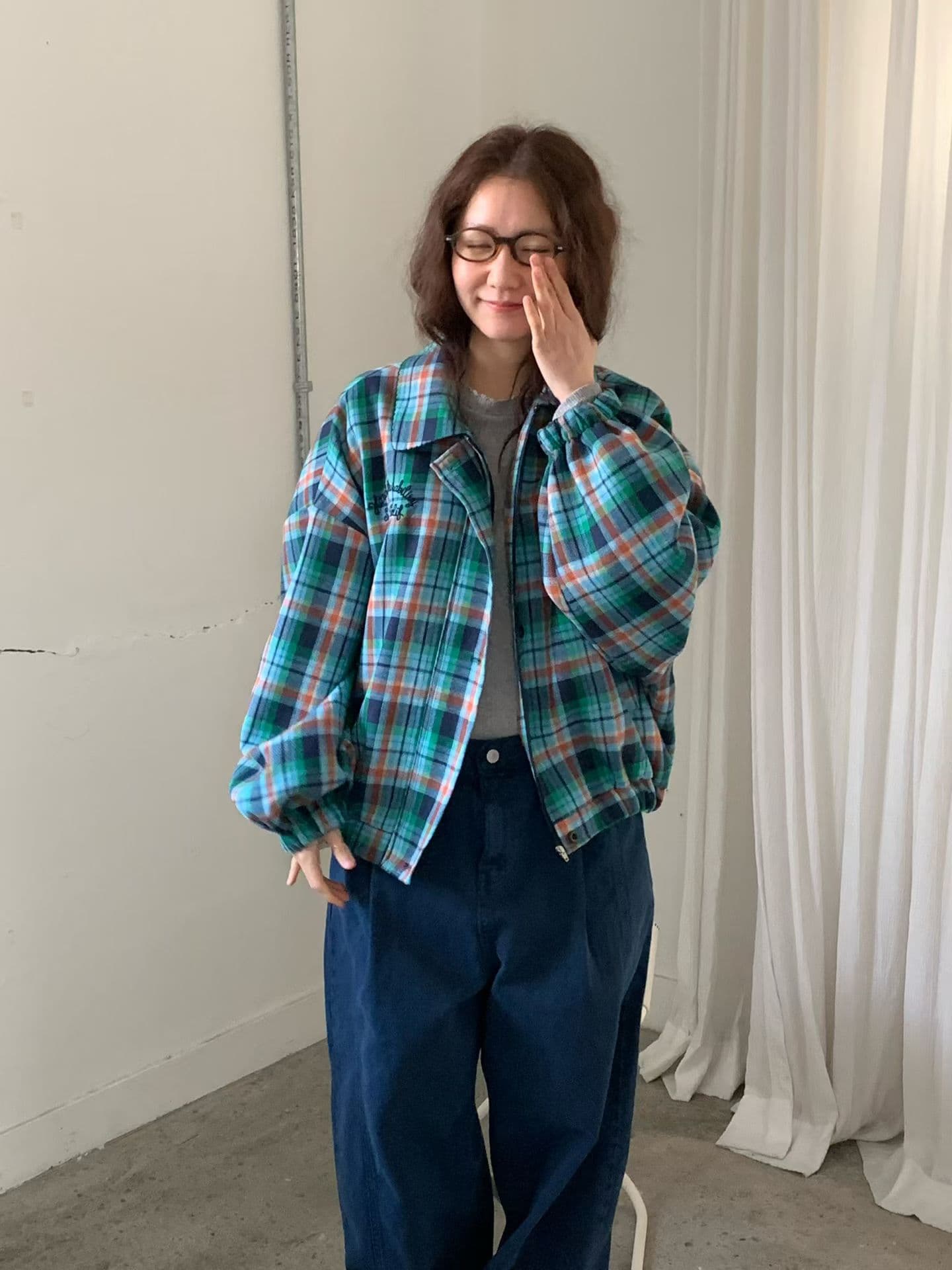 [VENTI] Checked Flat Jumper 3
