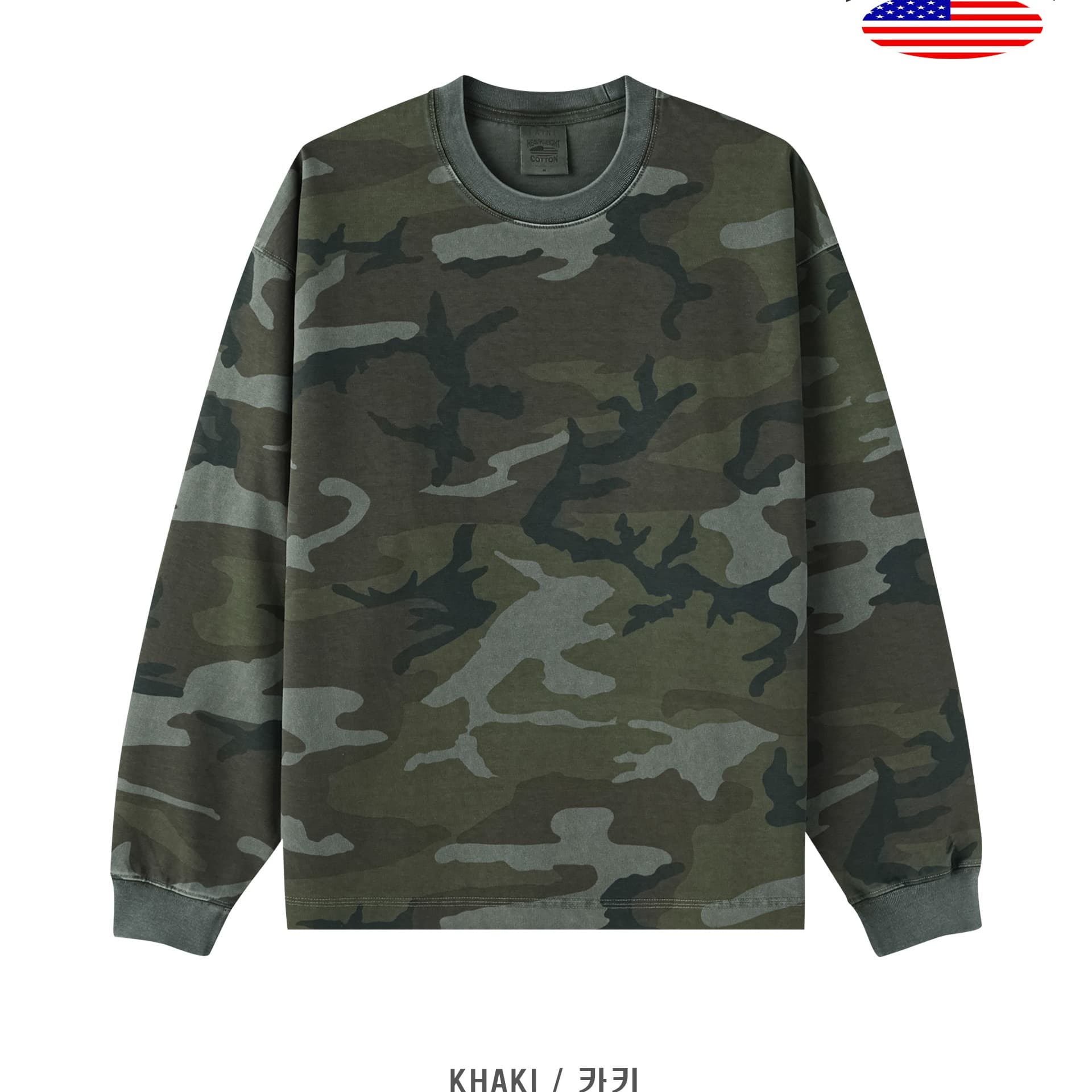 [LAINE] Camo Pigment Long Sleeve T-Shirt 1