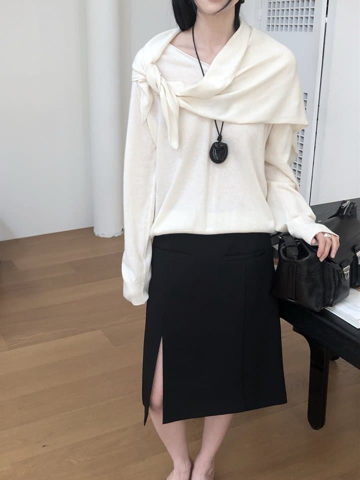 [LE BUTTER] Muffler Cashmere Knit 7