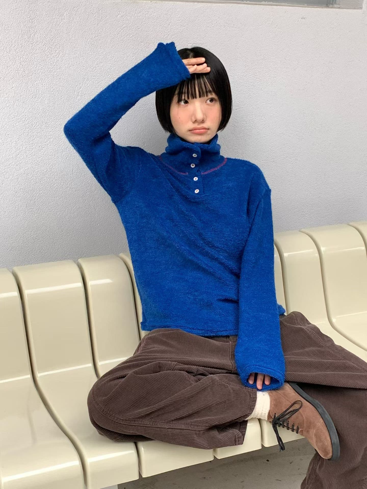 [VENTI] Buttoned Turtleneck T-Shirt 10