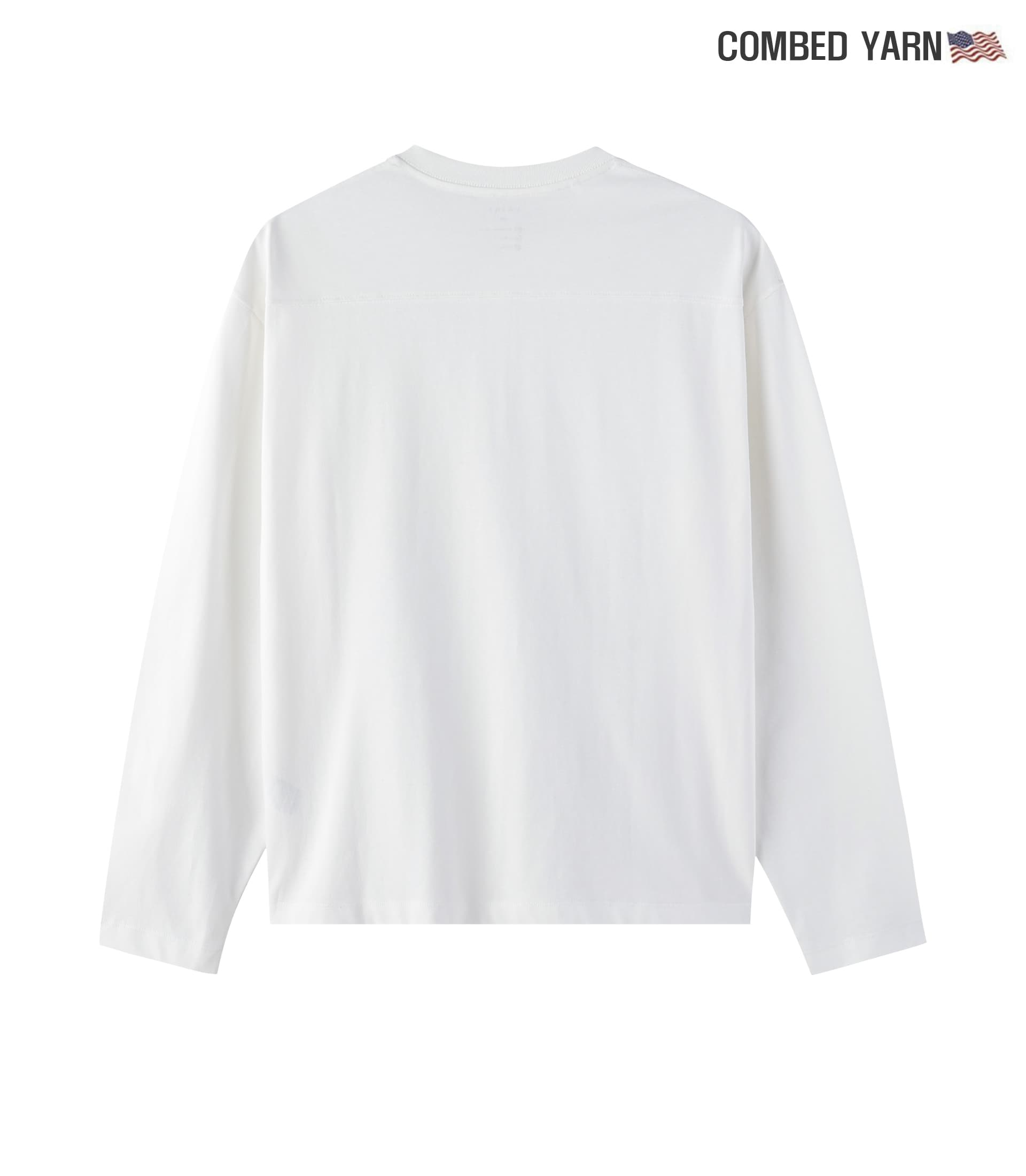 [LAINE] USA Henley Neck Standard-Fit Long Sleeve T-Shirt 7
